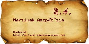 Martinak Aszpázia névjegykártya